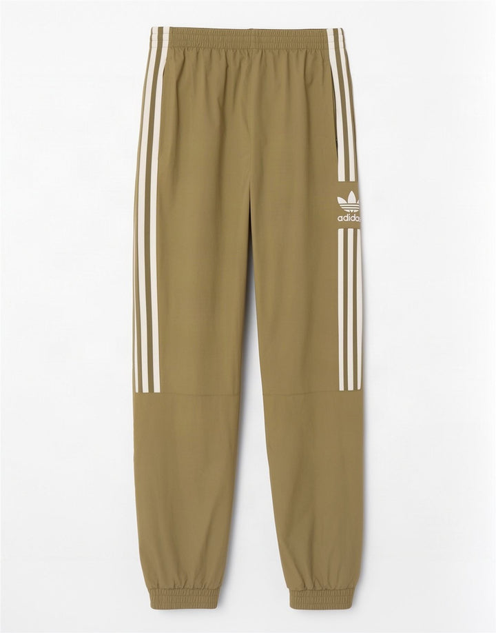 Adidas masculino gráfico calças de treino joggers médio cáqui poliéster