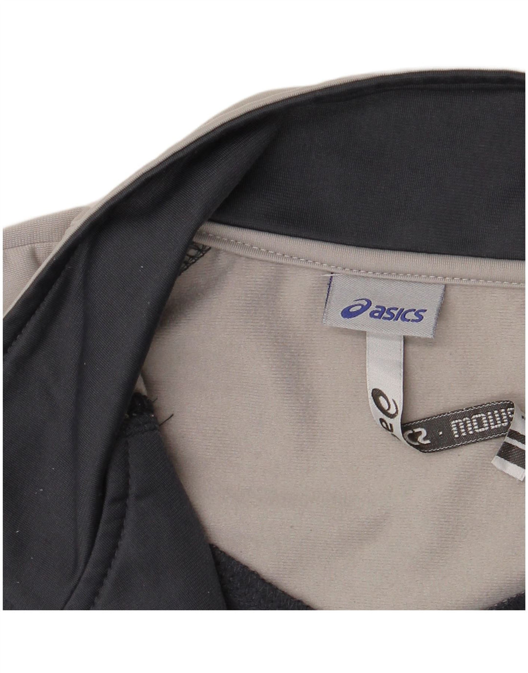 Asics Womens Tracksuit Top Jacket UK 14 Grande Cinza Colourblock Poliéster