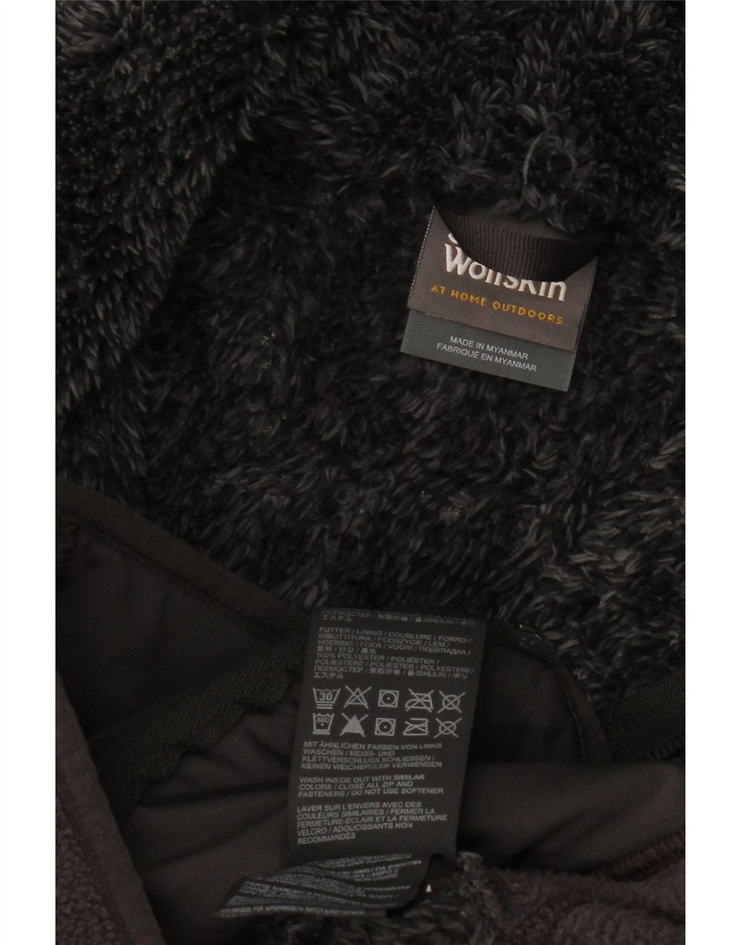 Jaqueta de lã feminina Jack Wolfskin Reino Unido 14 poliéster colorblock cinza médio