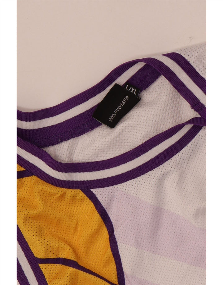 Colete gráfico masculino Starter Top grande poliéster colorblock branco