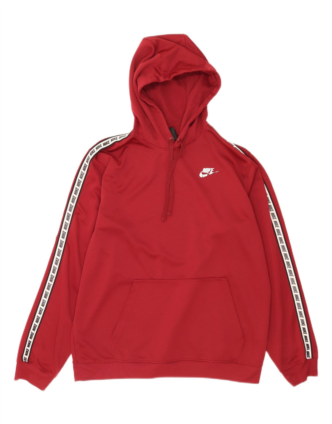 Jumper com capuz gráfico masculino Nike grande poliéster cor de vinho