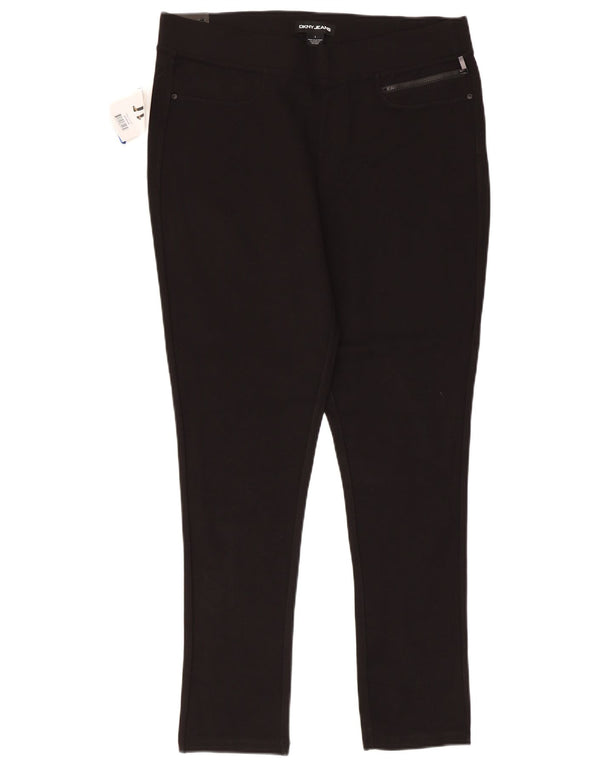 Calça feminina casual skinny Dkny grande W34 L28 preta viscose
