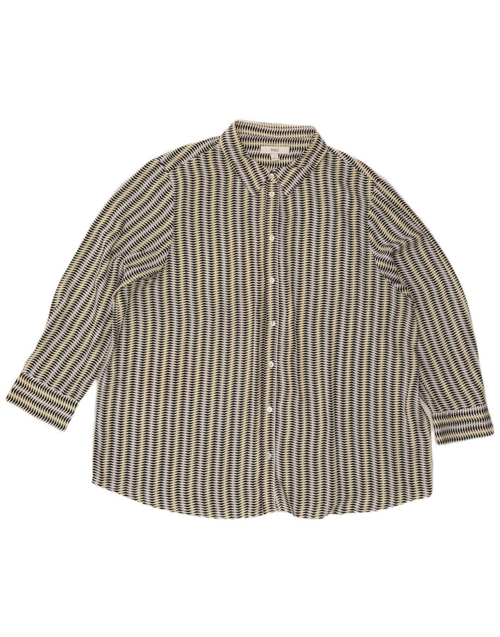 Blusa feminina Marks & Spencer UK 22 3XL multicolorida geométrica