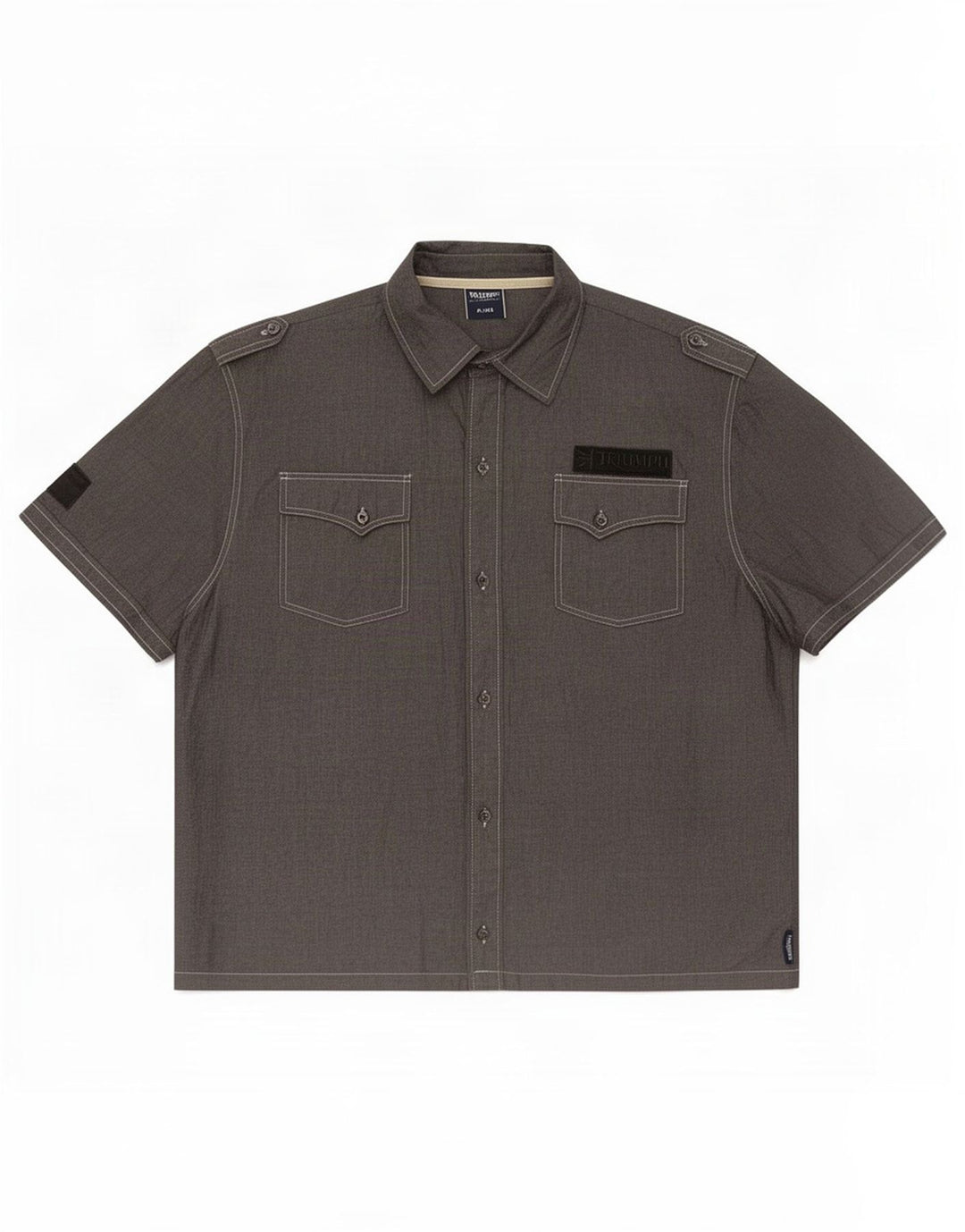 Camisa Triumph masculina gráfica de manga curta XL algodão cinza
