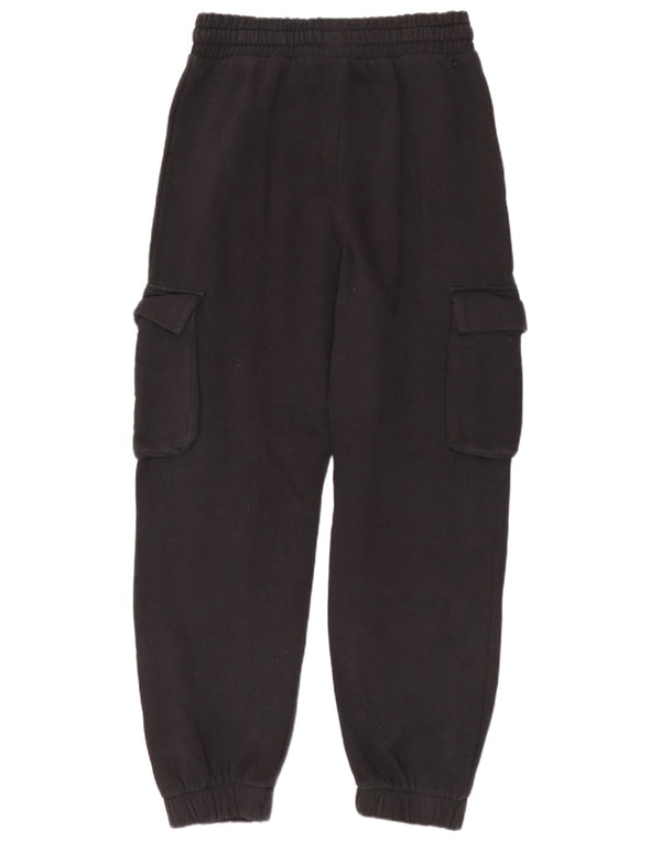 Calça esportiva feminina ZARA Cargo Joggers UK 8 pequeno algodão preto
