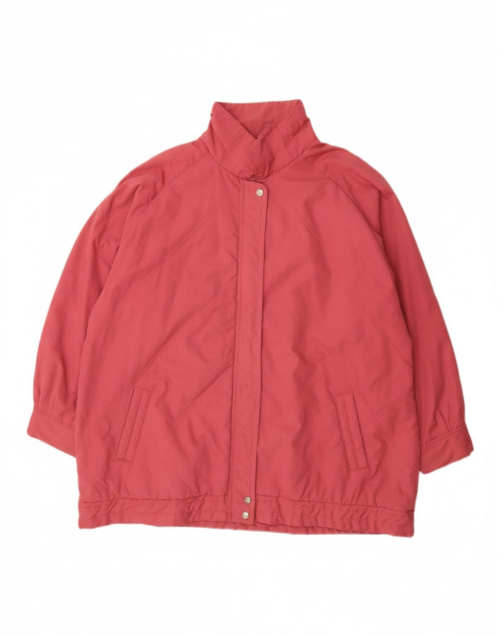 Jaqueta acolchoada feminina VINTAGE UK 22 3XL poliéster rosa