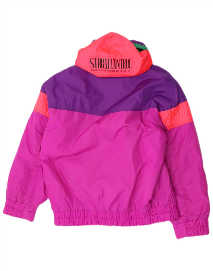 Jaqueta de esqui feminina Nevica com capuz US 6 médio rosa colorblock nylon