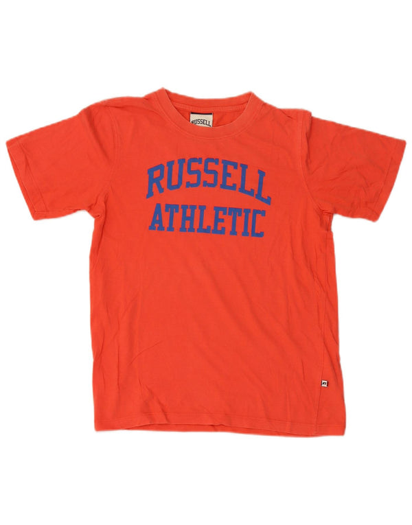 Camiseta gráfica Russell Athletic Boys Top 13-14 anos algodão vermelho