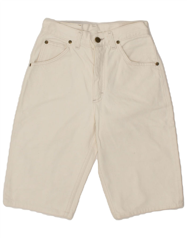 LEE Boys Denim Bermuda Shorts 11-12 Years W24  White Cotton Vintage Lee and Second-Hand Lee from Messina Hembry 