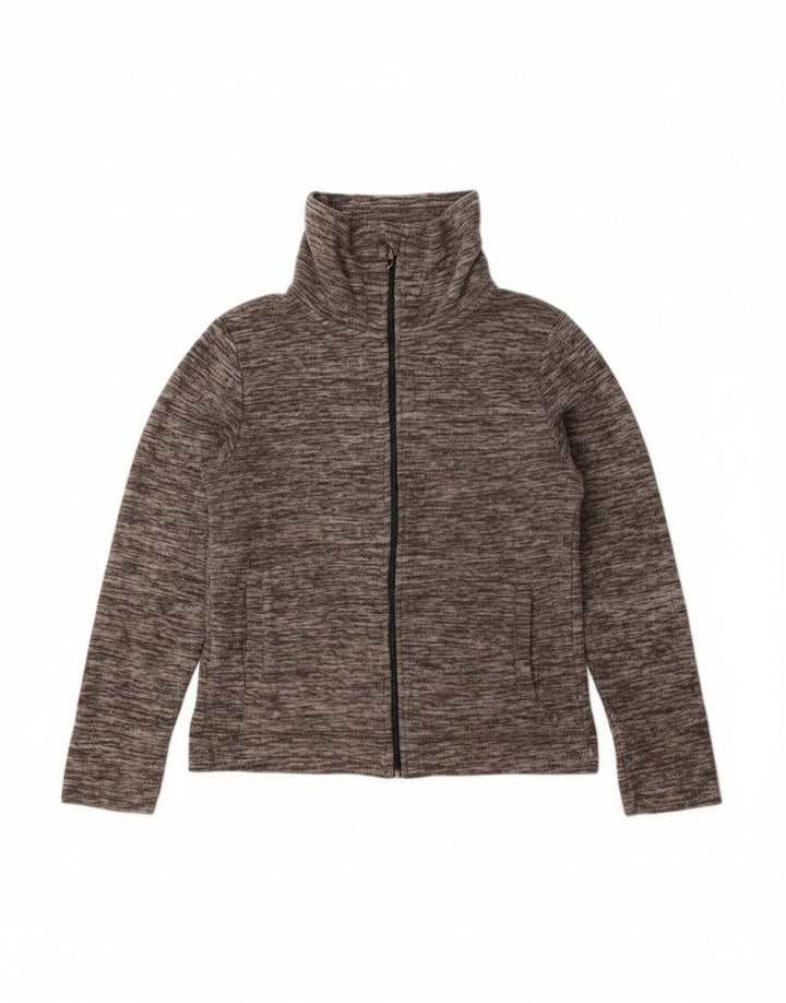 Jaqueta feminina Calvin Klein Performance Fleece UK 10 pequena cinza manchada