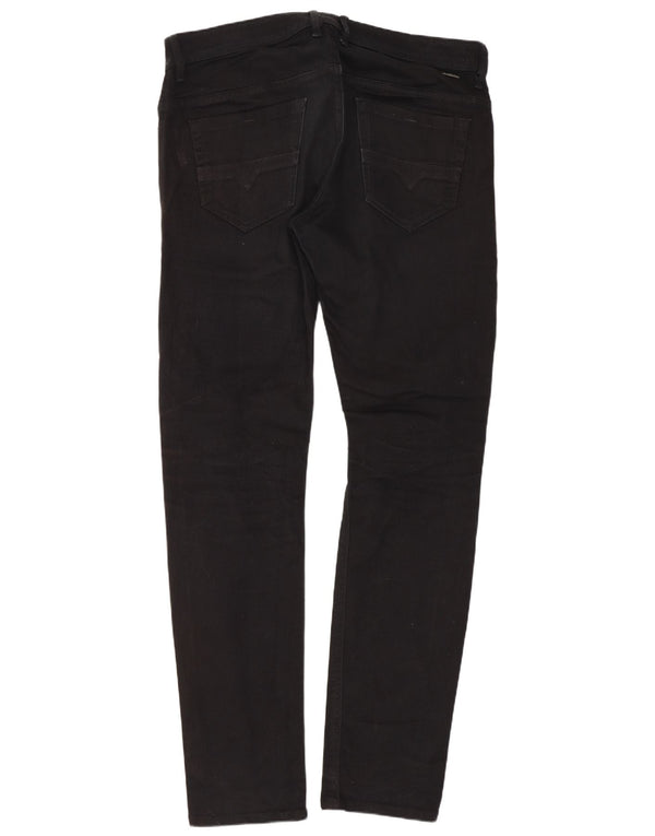 Diesel Mens Thommer Slim Skinny Jeans W34 L34 Black Cotton