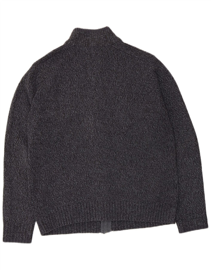 Suéter cardigã masculino MARKS & SPENCER regular fit grande azul marinho salpicado