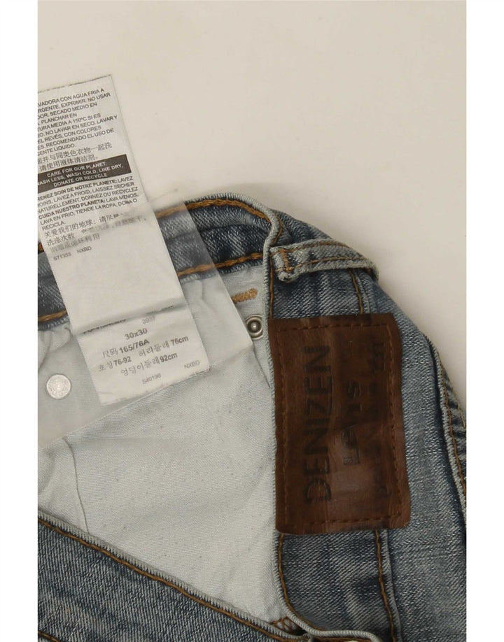 Levi's Masculino Denizen Straight Jeans W30 L30 Azul Algodão