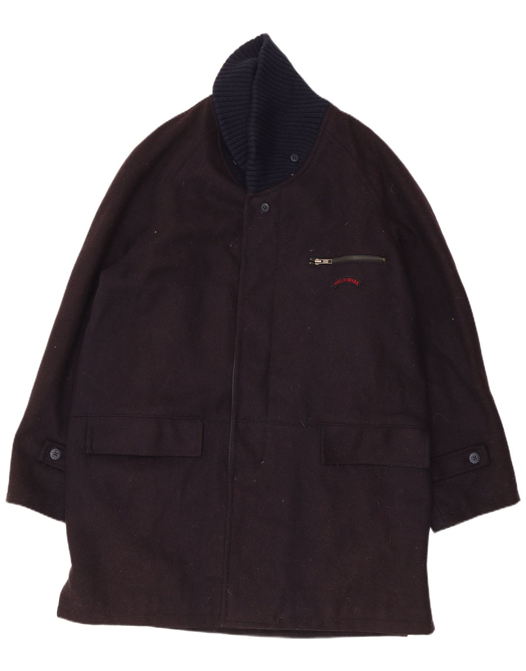 Sobretudo masculino PAUL & SHARK para iate Reino Unido 40 grande lã preta