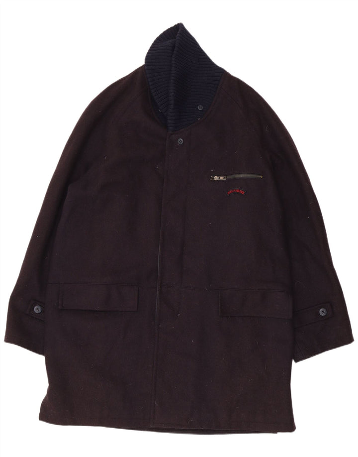 Sobretudo masculino PAUL & SHARK para iate Reino Unido 40 grande lã preta