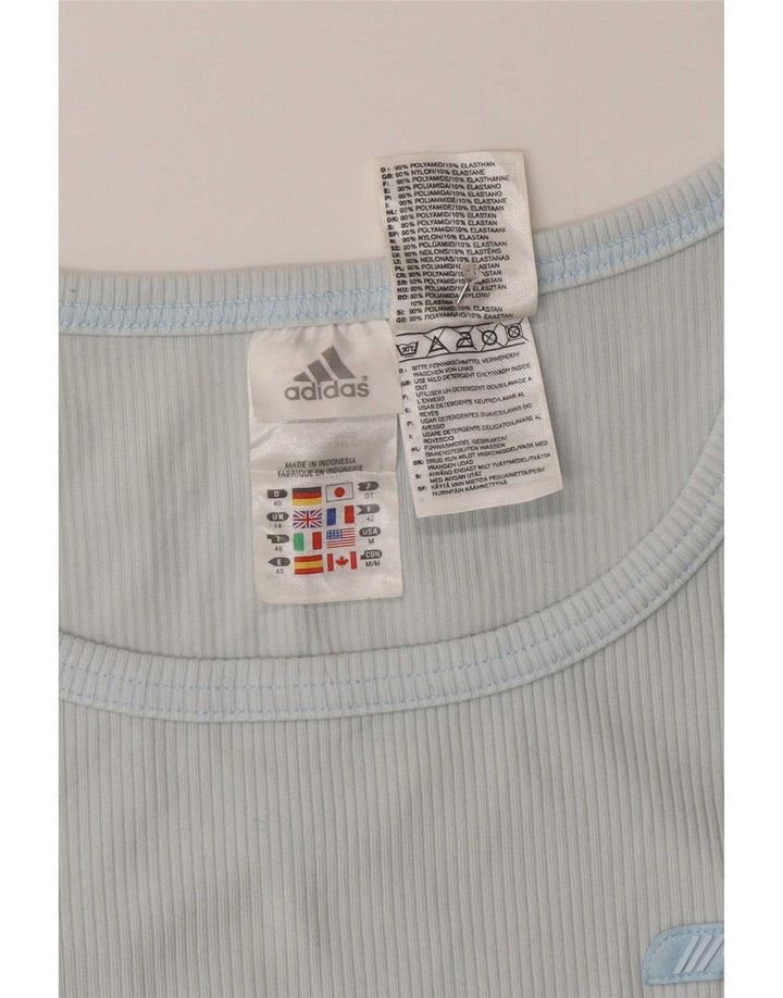 Adidas Womens Vest Top UK 14 Médio Azul Nylon