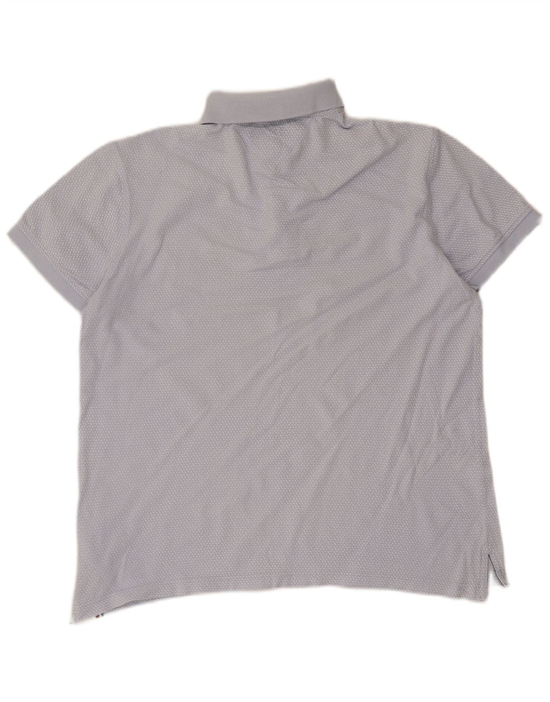Camisa polo masculina Tommy Hilfiger algodão manchado azul médio