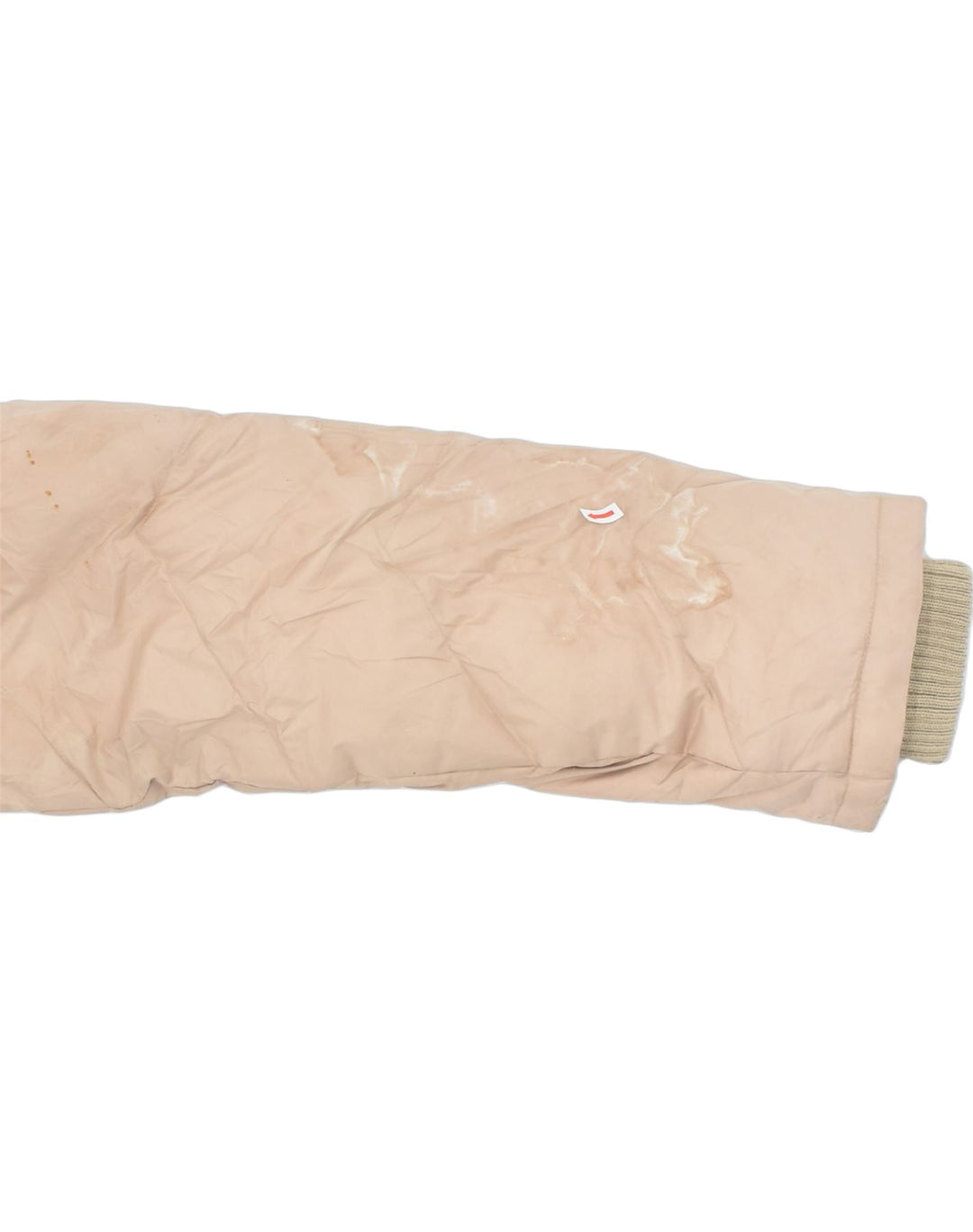 RIFLE Womens Hooded Padded Jacket UK 10 Small Beige Nylon | Vintage | Thrift | Second-Hand | Used Clothing | Messina Hembry 