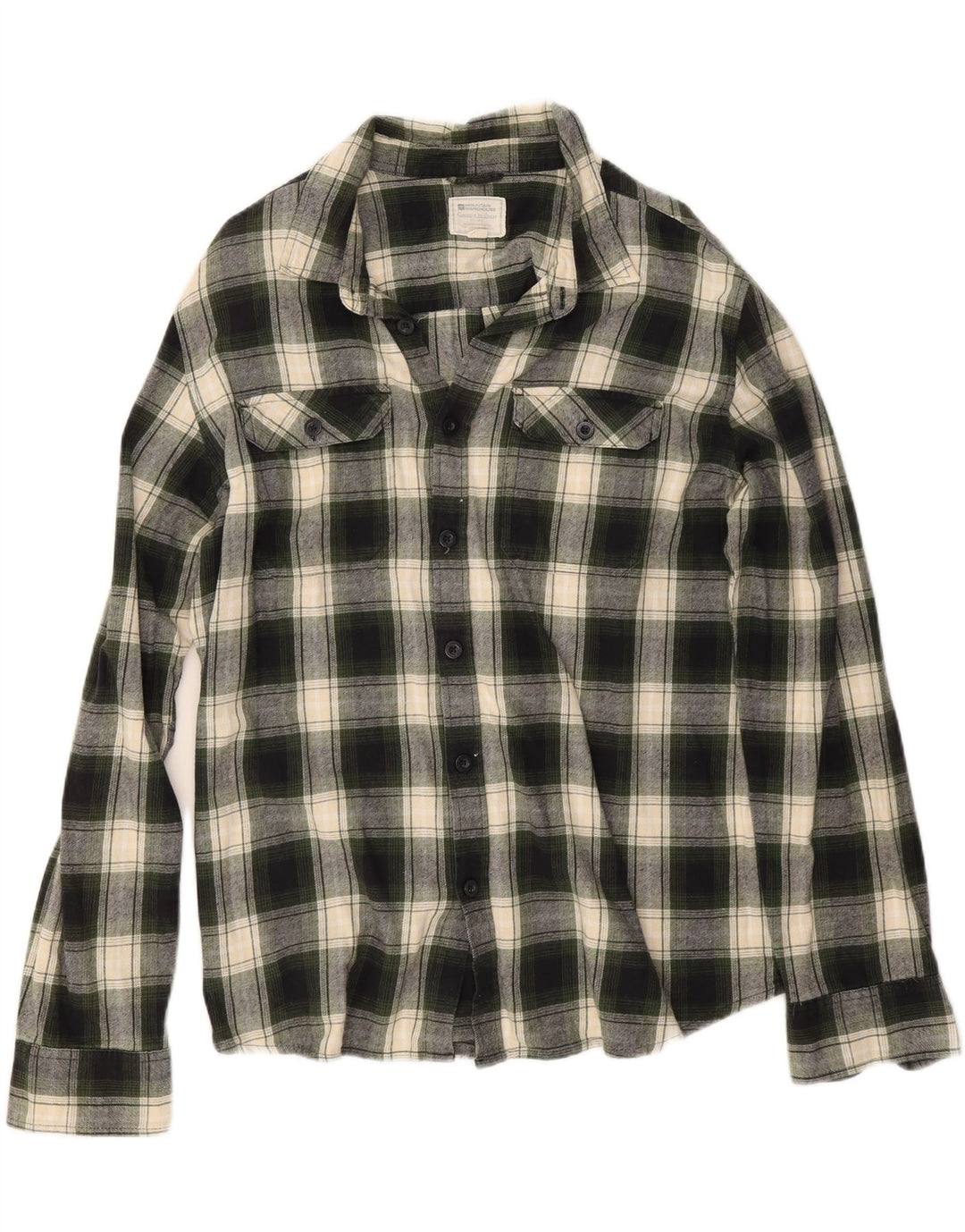 Camisa masculina de flanela Mountain Warehouse XL verde algodão xadrez
