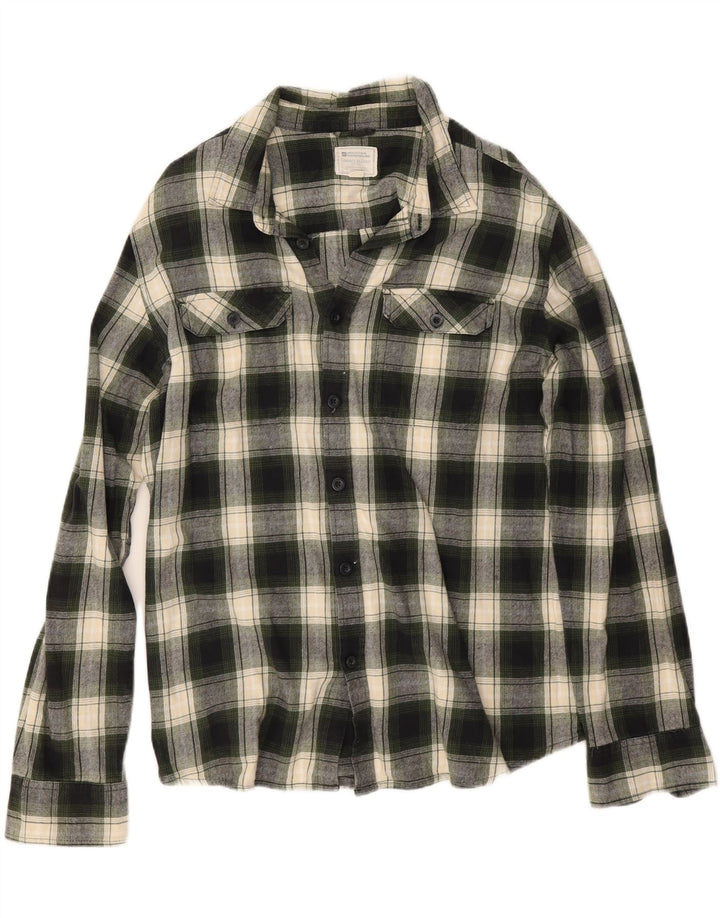 Camisa masculina de flanela Mountain Warehouse XL verde algodão xadrez
