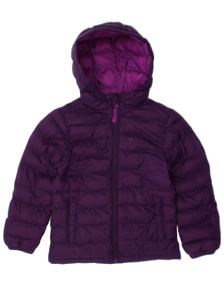 MOUNTAIN WAREHOUSE Girls Hooded Padded Jacket 3-4 Years Purple Nylon Vintage Mountain Warehouse and Second-Hand Mountain Warehouse from Messina Hembry 