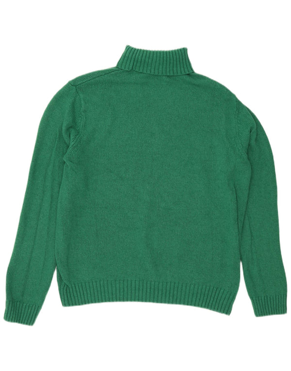 Crew Clothing Mens Roll Neck Jumper Sweater XL Verde Nylon