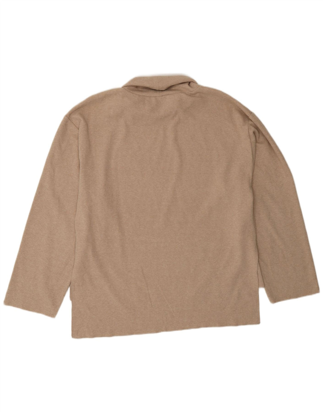 Suéter feminino Zara com gola redonda e poliéster 16 grande bege