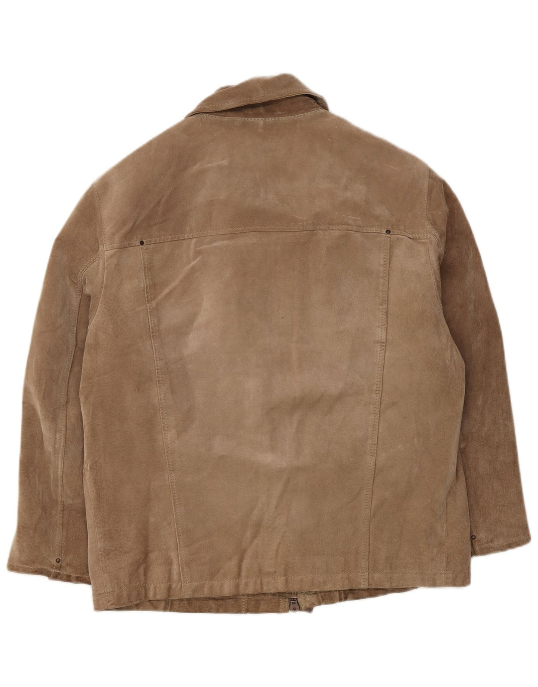 Jaqueta masculina vintage de camurça IT 50 grande couro marrom