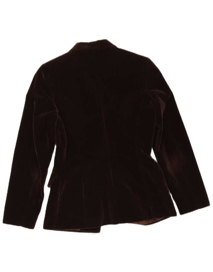 Jaqueta blazer feminina de veludo com 3 botões Lybido IT 42 algodão marrom médio