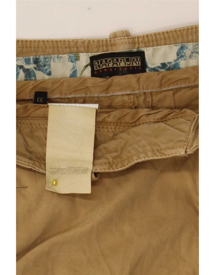 Shorts cargo masculino Napapijri W33 algodão bege médio