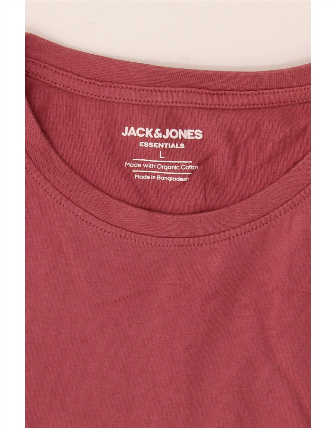 JACK & JONES Mens T-Shirt Top Large Burgundy Vintage Jack & Jones and Second-Hand Jack & Jones from Messina Hembry 