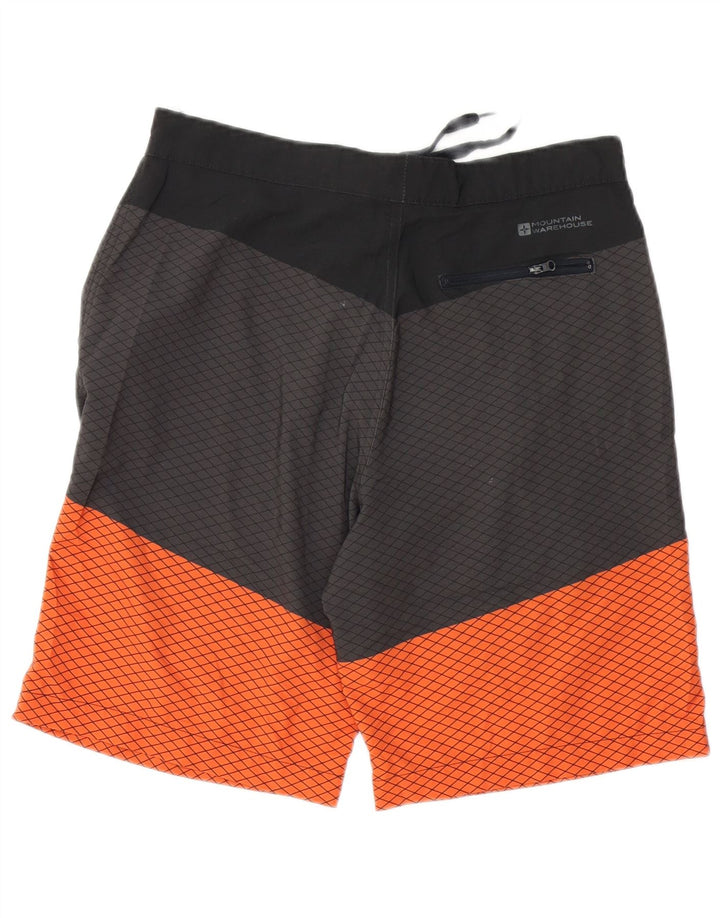 Poliéster cinza médio de Colourblock do short do esporte dos homens do armazém da montanha