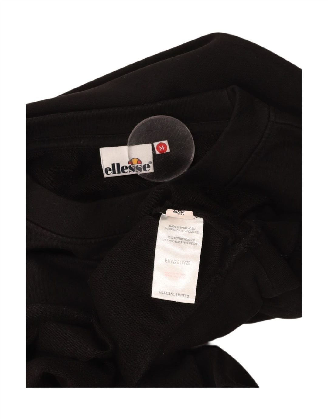 ELLESSE Suéter feminino oversized com estampa gráfica UK 14 médio preto