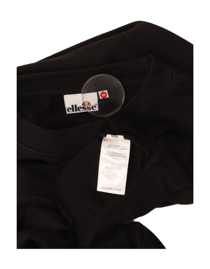 ELLESSE Suéter feminino oversized com estampa gráfica UK 14 médio preto