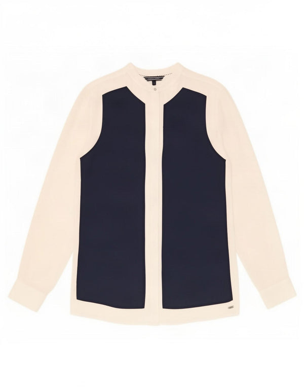 Blusa feminina Tommy Hilfiger US 6 médio branco colorblock
