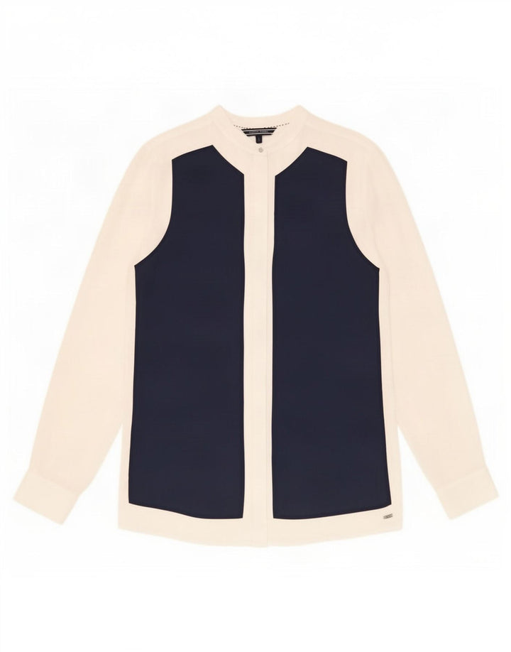 Blusa feminina Tommy Hilfiger US 6 médio branco colorblock