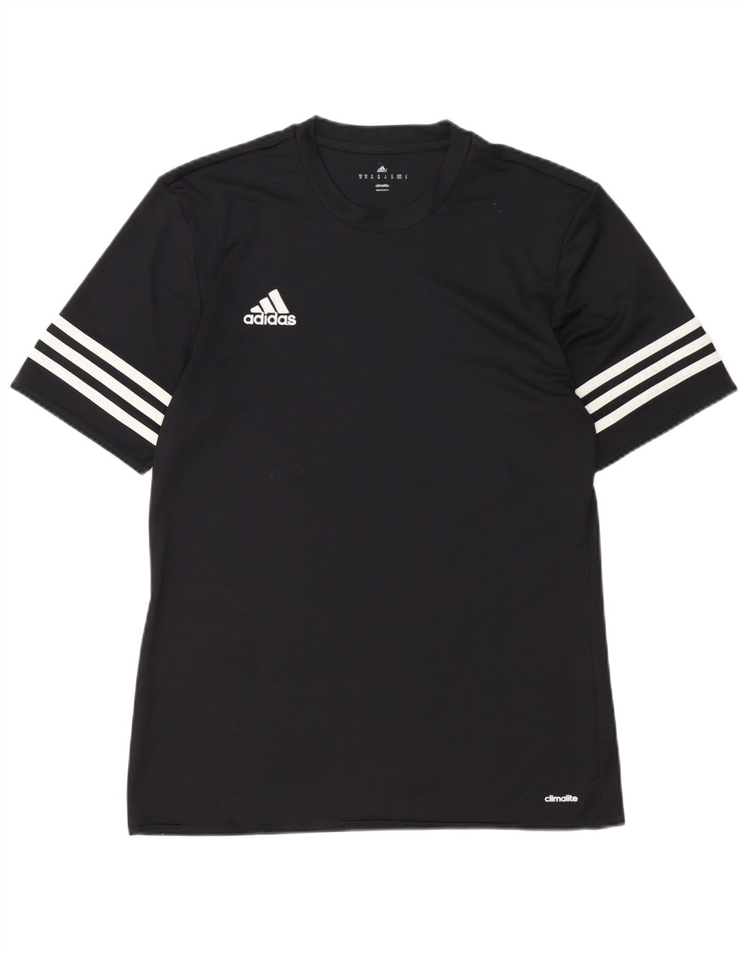 Adidas Mens Climalite Camiseta Top Médio Poliéster Preto
