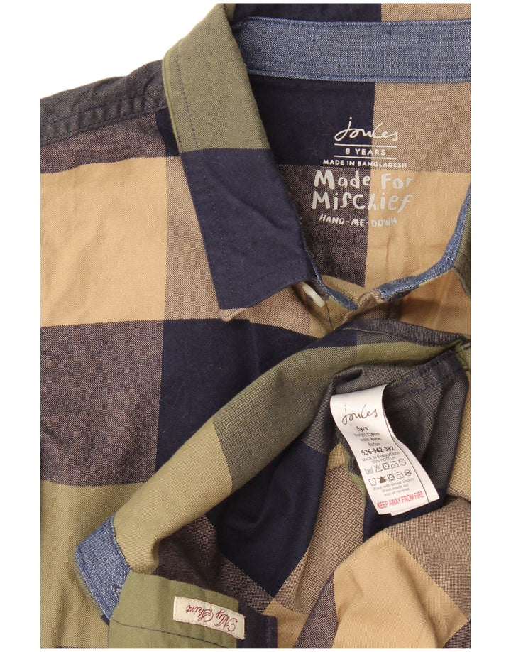Camisa masculina Joules 7-8 anos algodão xadrez multicolorido