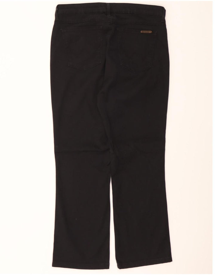 WRANGLER Womens Straight Casual Trousers W33 L28 Black Cotton Vintage Wrangler and Second-Hand Wrangler from Messina Hembry 