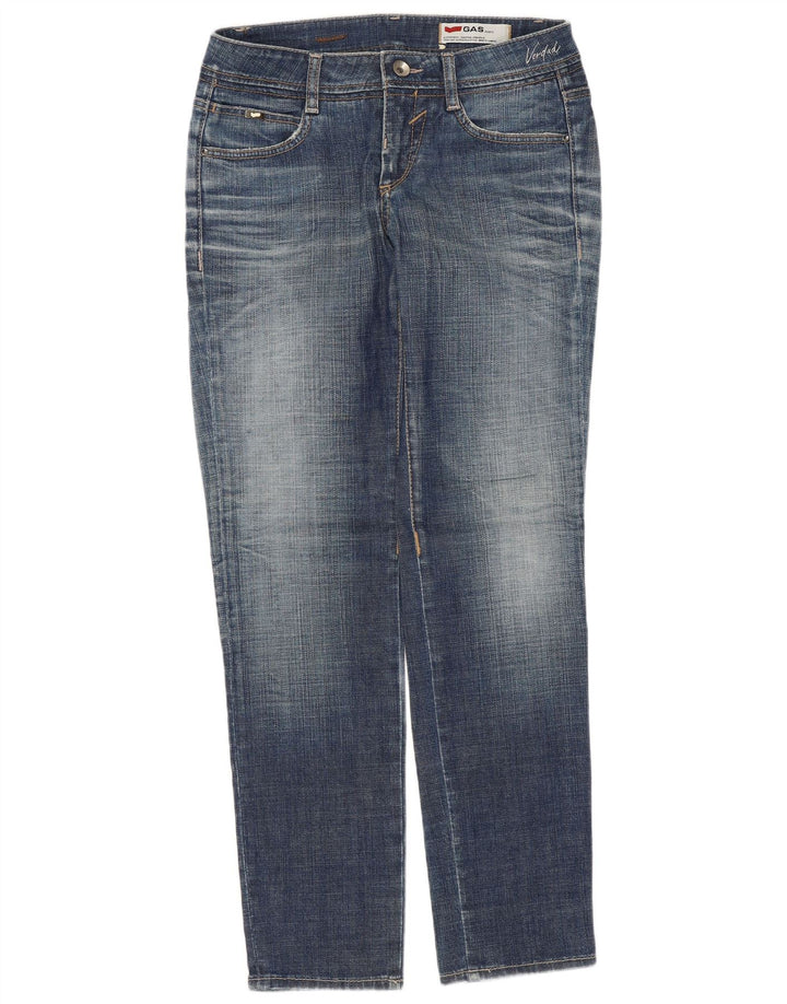 Gas Womens Slim Jeans W28 L29 Azul Algodão