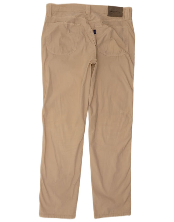 Calça casual reta masculina Jeckerson W33 L30 algodão bege
