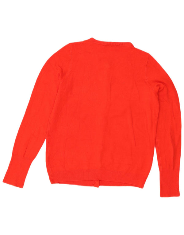Suéter cardigã feminino Zara Reino Unido 12 viscose vermelha média