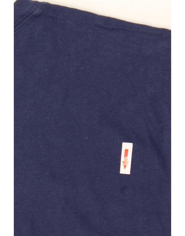 Camiseta Nike masculina gráfica Top médio algodão azul marinho