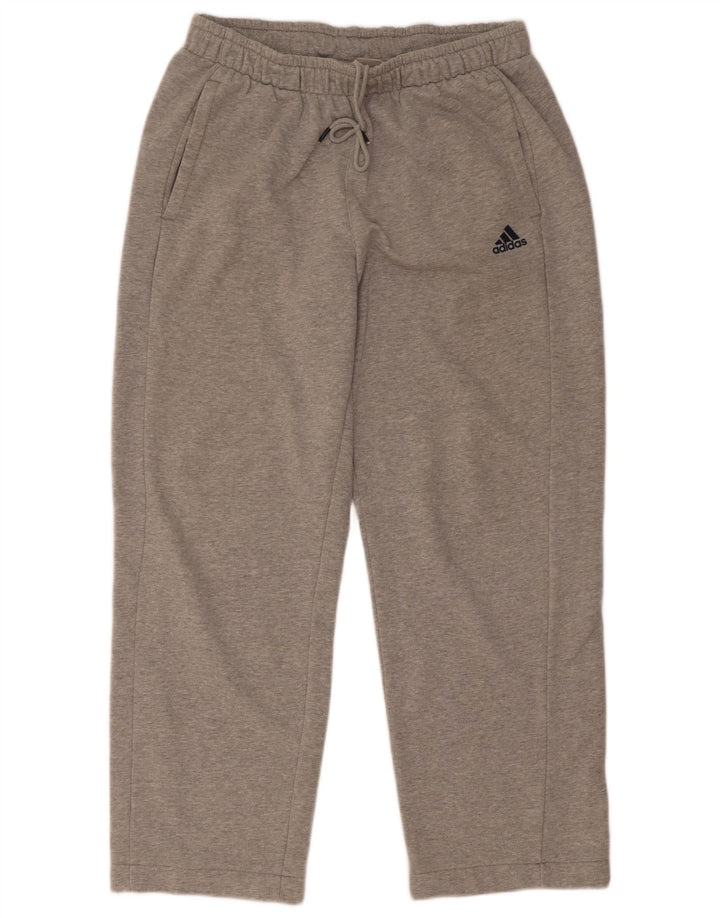 Adidas Mens Climalite Calças de treino cinza médio algodão