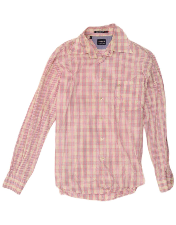 Camisa masculina Wampum grande xadrez rosa