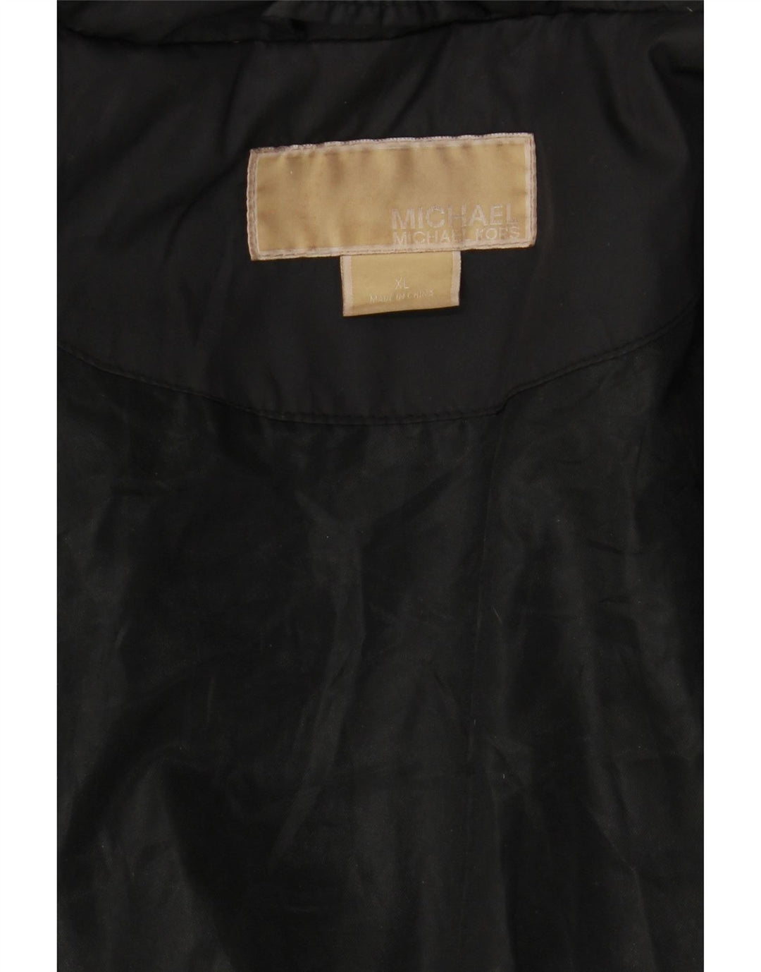 Jaqueta acolchoada feminina MICHAEL KORS UK 18 XL preto nylon