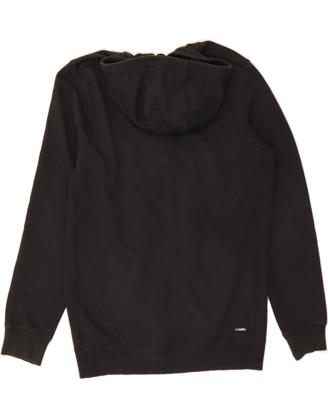ADIDAS Boys Climalite Zip Hoodie Sweater 15-16 Years Black Cotton Vintage Adidas and Second-Hand Adidas from Messina Hembry 