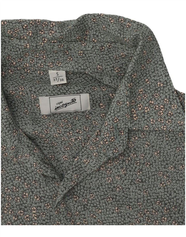 Camisa masculina Incognito tamanho 37/38 pequena floral cinza