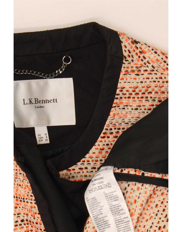 L.K. Conjunto feminino de 2 peças de manga 3/4 Bennett Reino Unido 10 pequeno laranja manchado