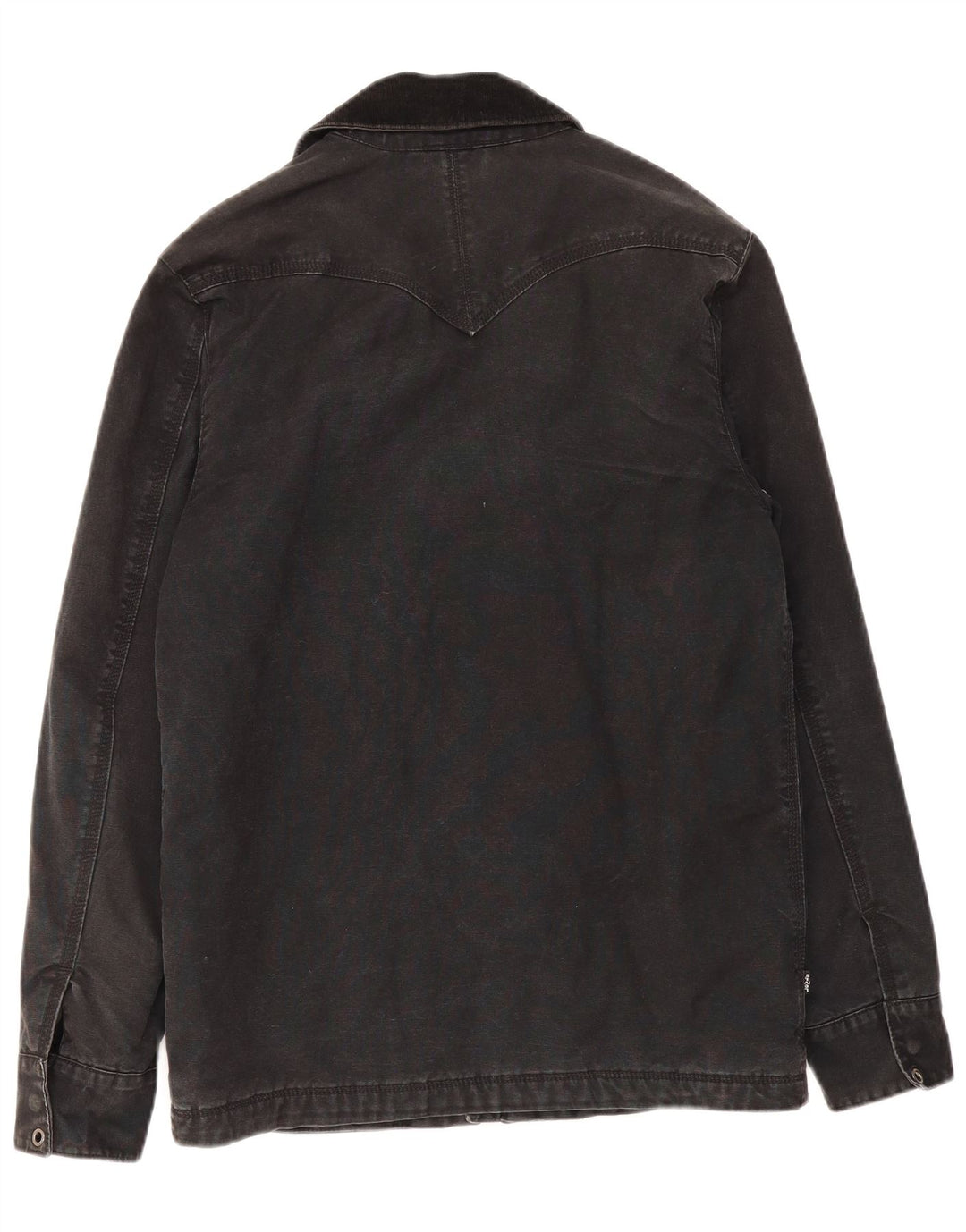 LEVI'S Mens Utility Jacket UK 36 Pequeno Algodão Preto